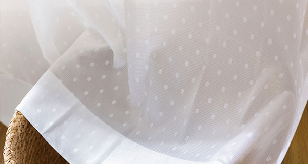 レースカーテン　ドット柄 楽天市場】ドット柄 フロントカット ボイル レースカーテン (FCドット