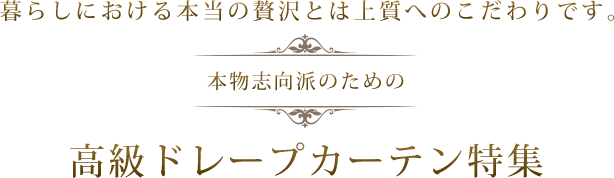 高級ドレープカーテン特集