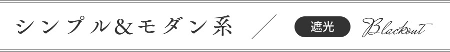 シンプル＆モダン系　遮光