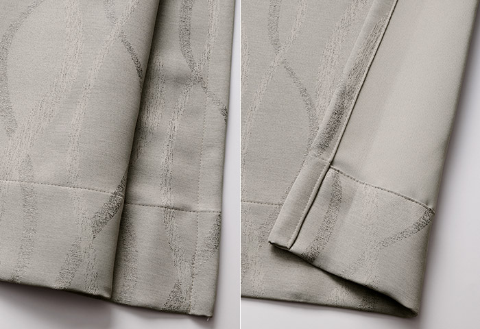 大人モダンなウェーブ柄が美しいジャガード織の1級遮光カーテン ソワン（D-1193）