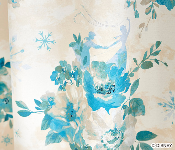 ディズニーカーテン　2級遮光カーテン　アイスブルーム〔プリンセス〕