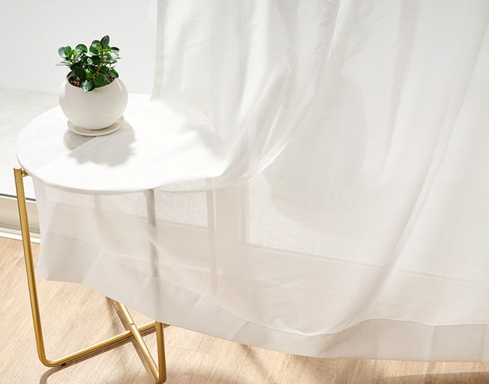 軽やかなリネンライクレースカーテン カービー(L-1295)