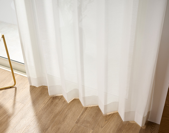 軽やかなリネンライクレースカーテン カービー(L-1295)