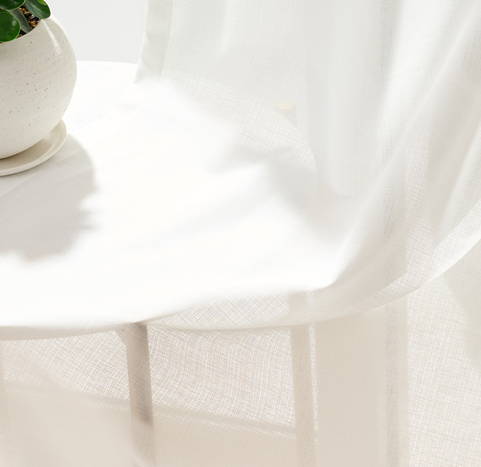 軽やかなリネンライクレースカーテン カービー(L-1295)