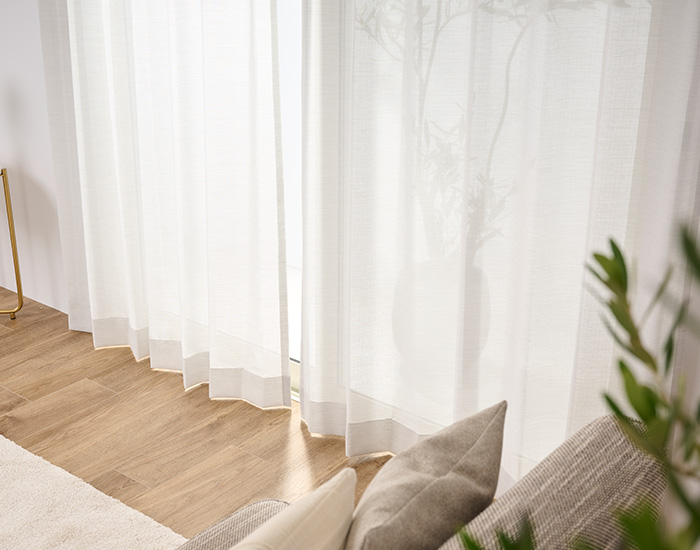 軽やかなリネンライクレースカーテン カービー(L-1295)