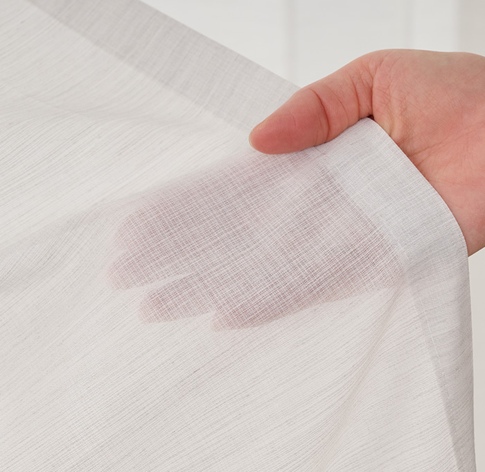 軽やかなリネンライクレースカーテン カービー(L-1295)