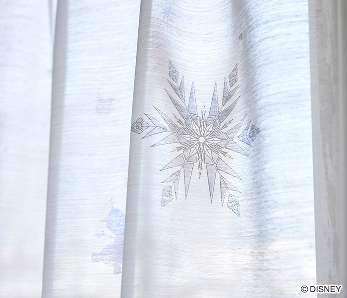 ディズニーレースカーテン　フラリーアイスボイル〔プリンセス〕（L-1296) 