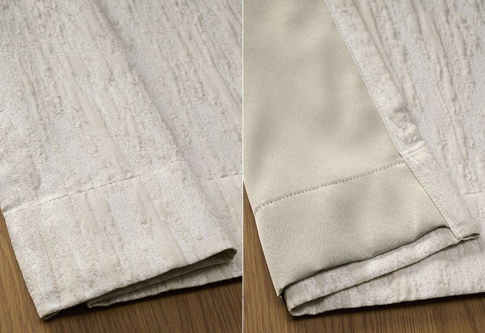 大人モダンな空間にクラッシュ加工がおしゃれな3級遮光カーテン オルジェ 裏地付き（D-8001）