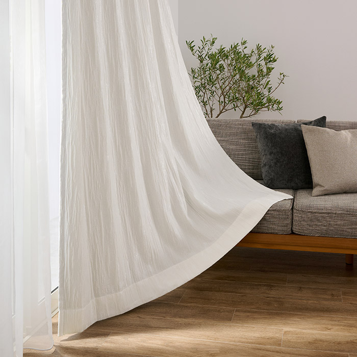 大人モダンな空間にクラッシュ加工がおしゃれな3級遮光カーテン オルジェ 裏地付き（D-8001）