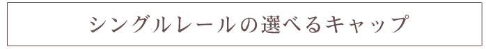 シングルレールの選べるキャップ