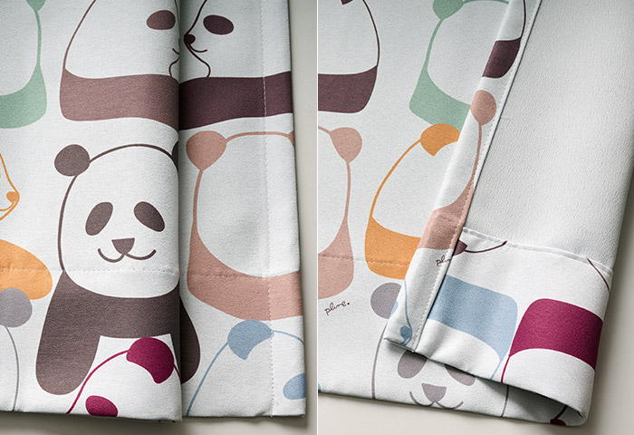 かわいいパンダに胸がキュンとなる2級遮光カーテン panda（D-8009）