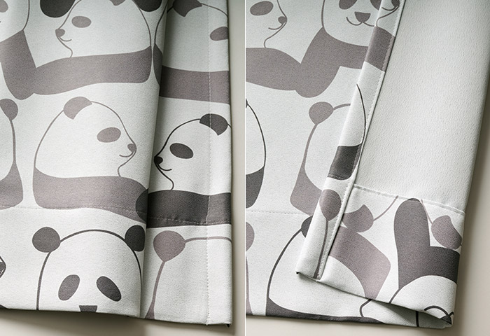かわいいパンダに胸がキュンとなる2級遮光カーテン panda（D-8009）