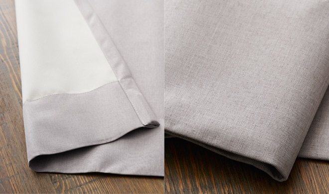 綿のような柔らかな風合いの遮光率100%完全1級遮光カーテン モニカ