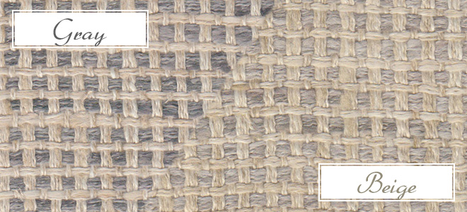 太さの違う2色の糸が表現する格子柄のざっくりとした風合いのカーテン　ポーリ