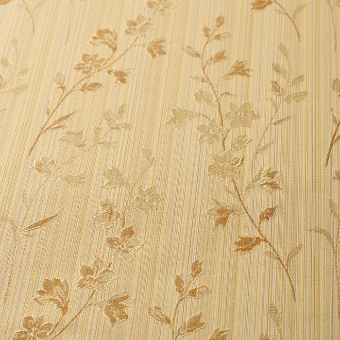 細かい縞の上に草花をちりばめた和風カーテン　センカ（D-8003）