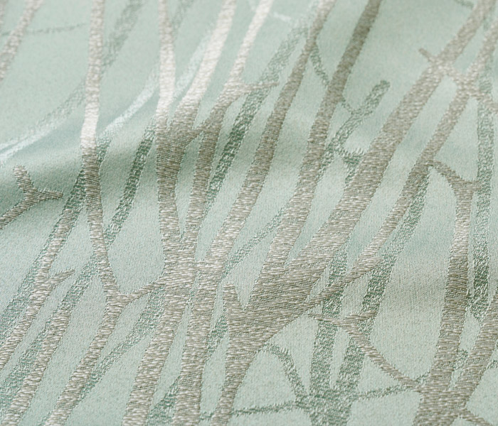 和にも洋にも合うモダンな小枝柄のジャガード織カーテン　ヒョウカ（D-8004）