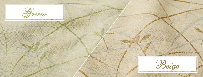 つゆ草柄を繊細に表現したやさしい色調の和風カーテン　ミクサ（D-8004）