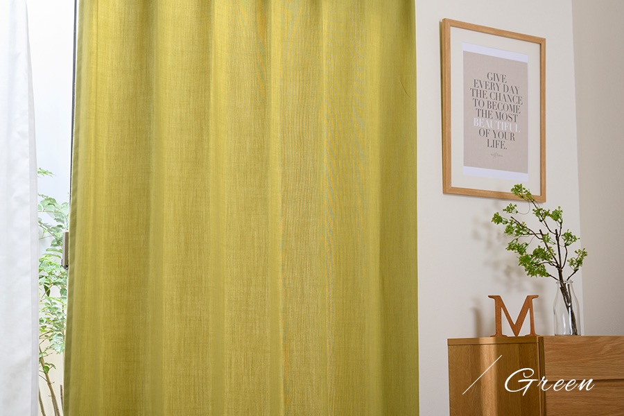 その他 kotosa 6色 洗える天然素材風カーテン Kiitos（キートス）（D-1195